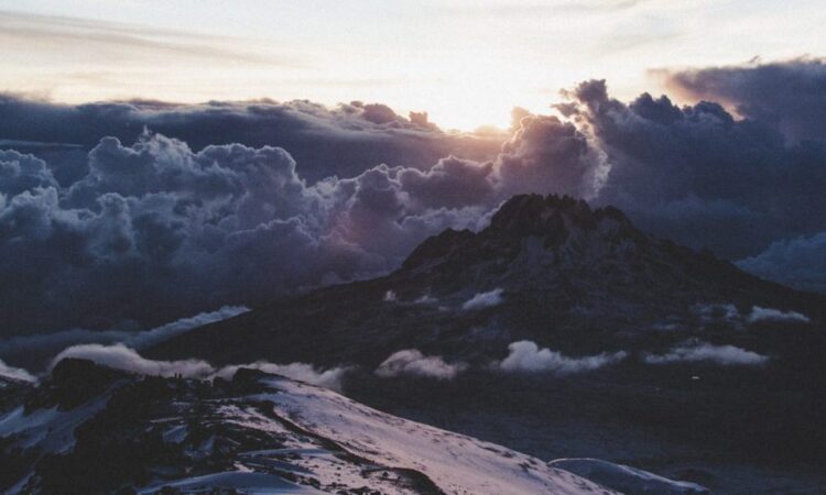 The Kibo Peak - Volcano Cone of Mount Kilimanjaro