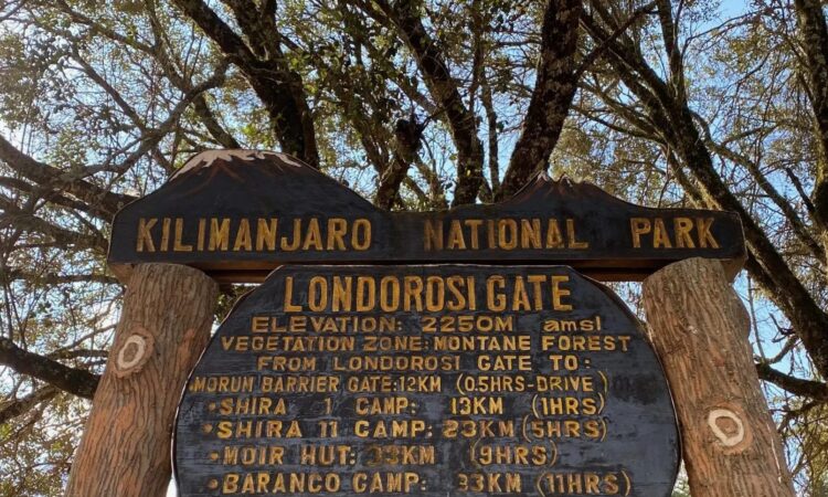 Kilimanjaro Gates, List of Gates on Mount Kilimanjaro