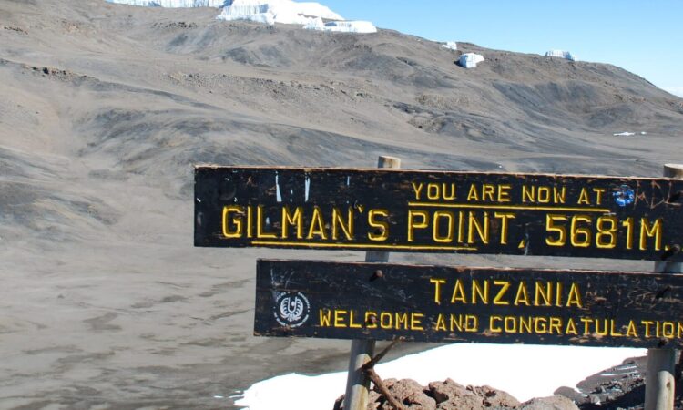 The Gillmans Point of Mount Kilimanjaro in Tanzania