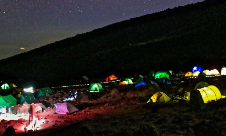 The Kikekelwa Campsite of Mount Kilimanjaro in Tanzania