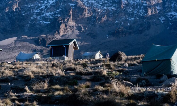 The Moir Hut & Campsite on Mount Kilimanjaro Tanzania