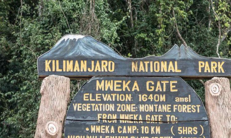 The Mweka Gate of Mount Kilimanjaro National Park
