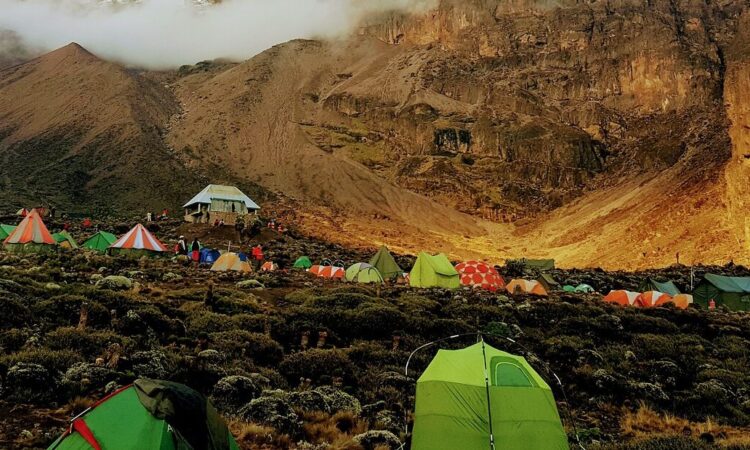 The Shira Ridge of Mount Kilimanjaro in Tanzania